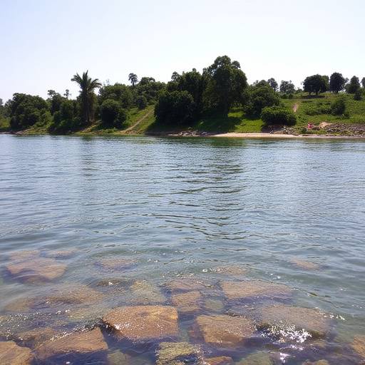 The source of the Nile River at Jinja, Uganda